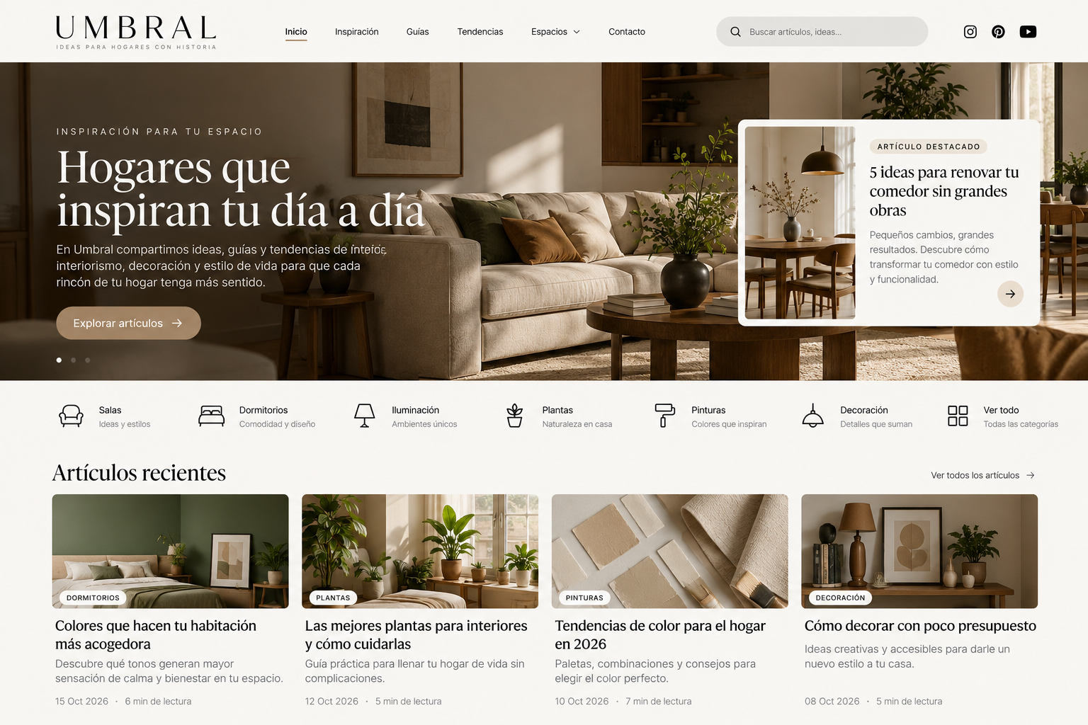 UMBRAL — Concepto visual: Inspirar